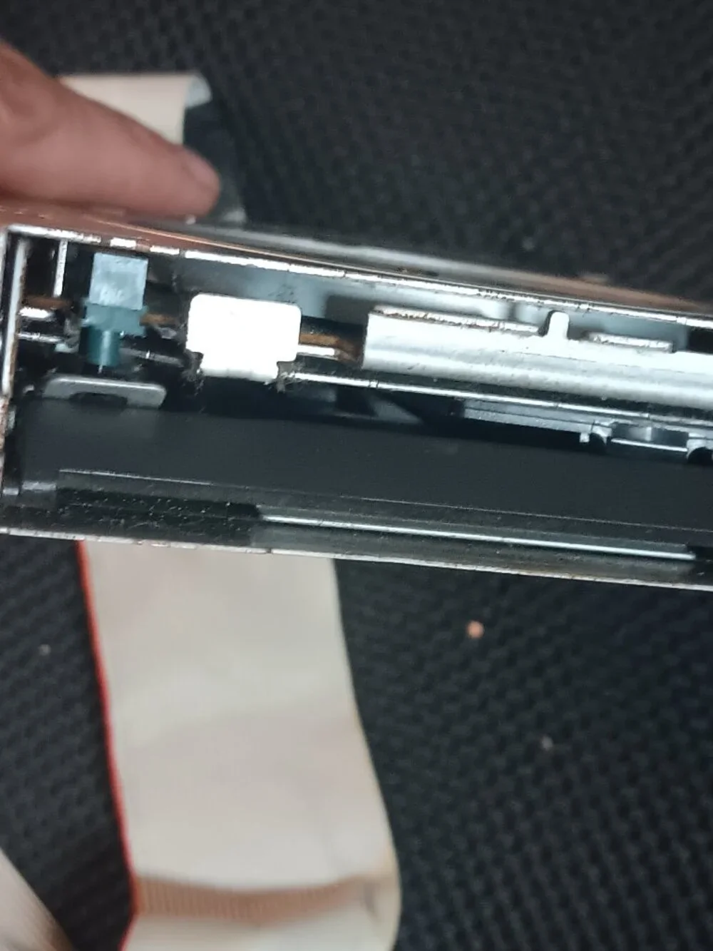 Floppy disk drive, 3.5in and cable, vintage Compaq from HP desktop motherboard